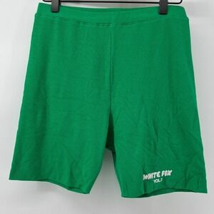 White Fox Women L Vol. 3‎ High-Rise Offstage Ribbed Bike Shorts Amazon Green